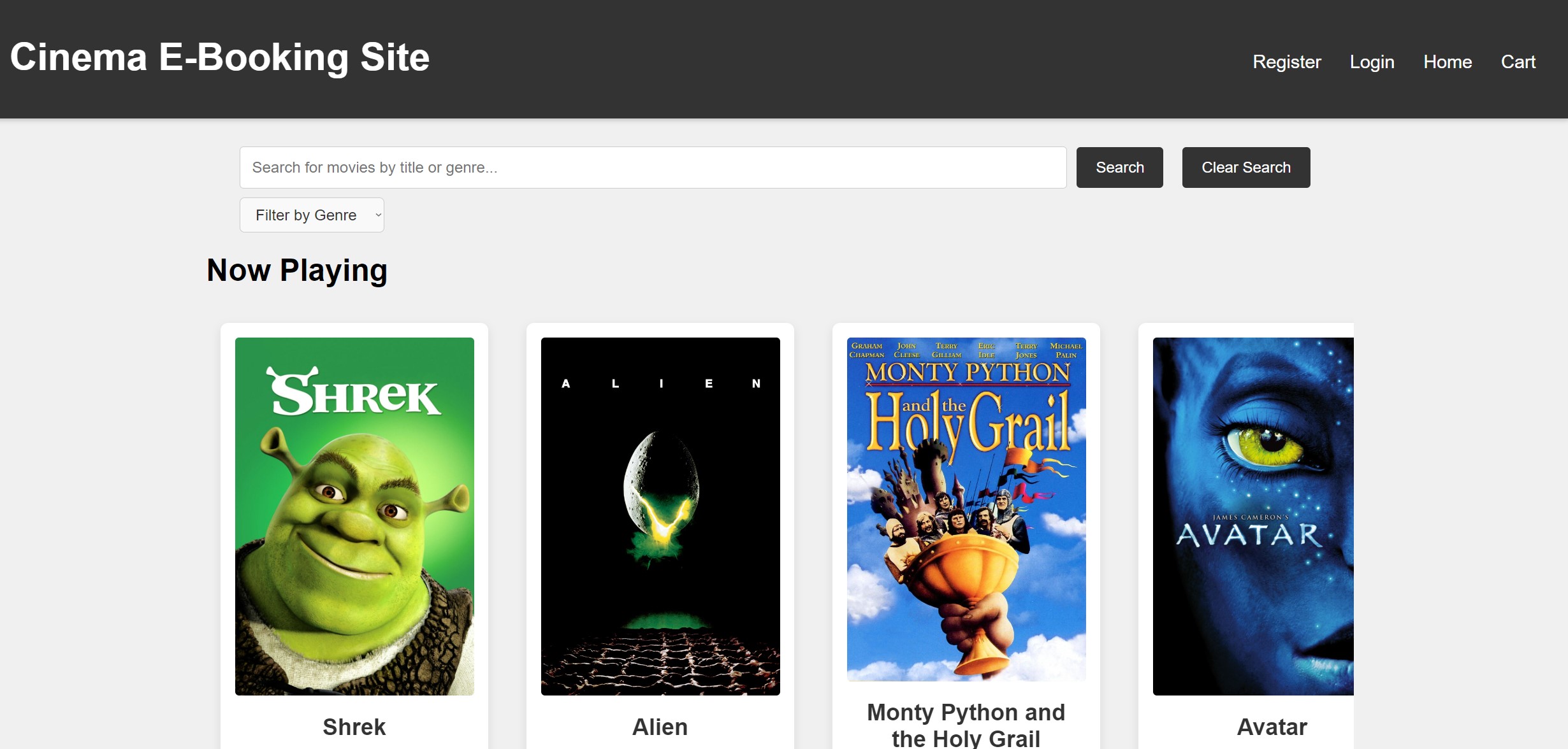 image of Cinema Booking Site
